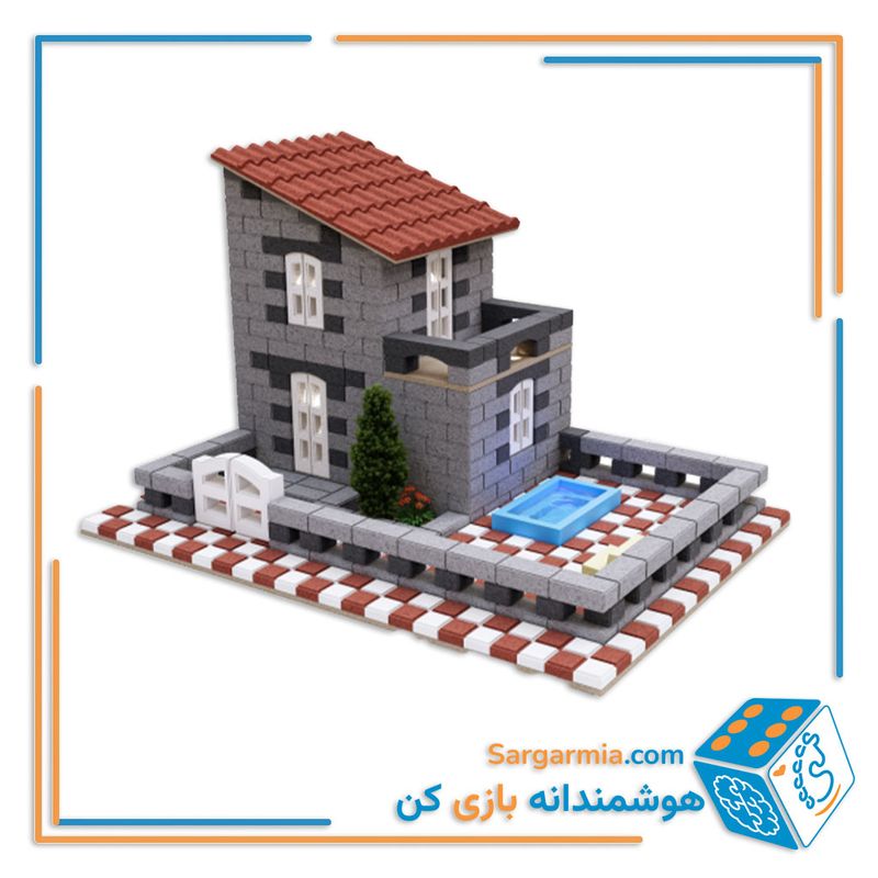 ساختنی ویلای دو طبقه با بالکن اشل - ۶۴۰ قطعه