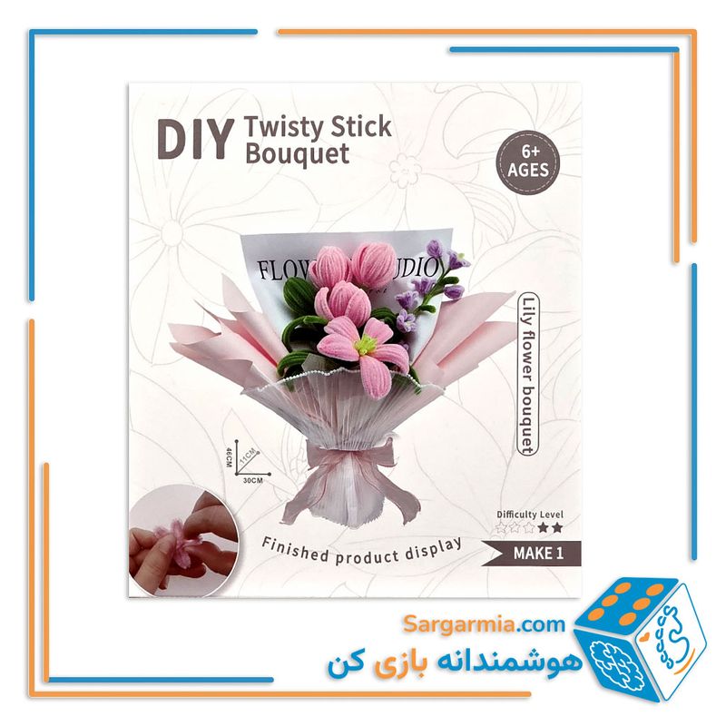 ساختنی دسته گل پارچه‌ای لیلیوم کد ۹۵۵۳۱۴