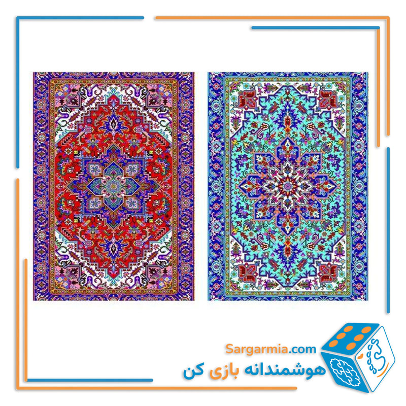 مینی پازل شیشه ای دوطرفه طرح قالی کد ART103