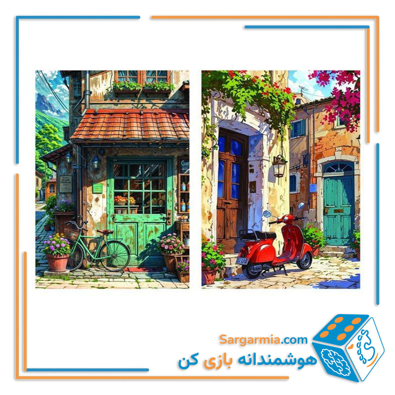 مینی پازل شیشه ای دوطرفه طرح خلوت شهر کد 111