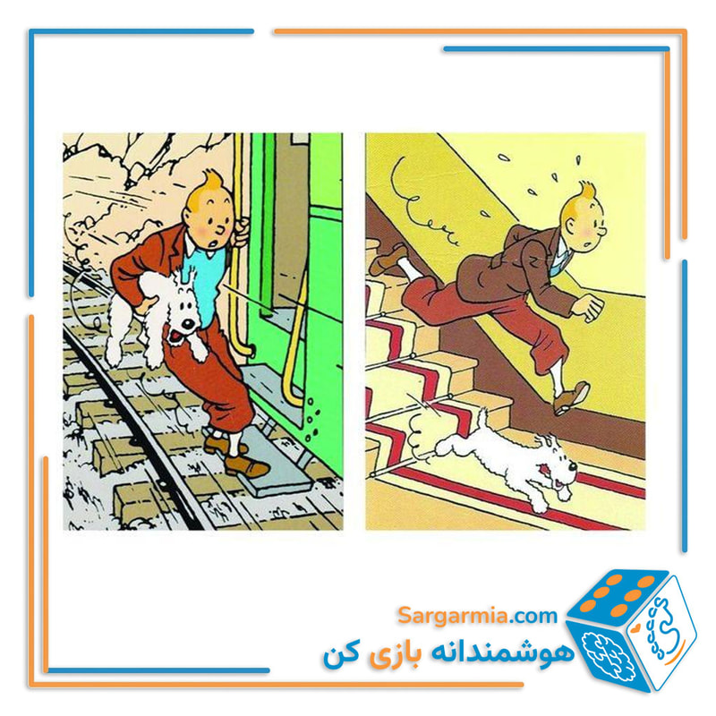 مینی پازل شیشه ای دوطرفه طرح تن تن کد AN105