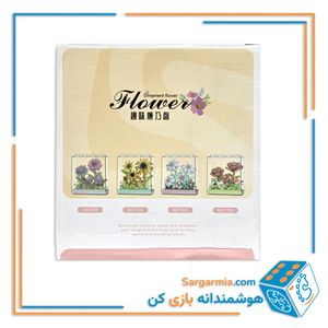 لگو گل صورتی مینیاتوری به همراه استند پلکسی لگویی کد ۷۳۲۳