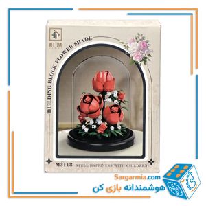 لگو گل رز مینیاتوری باکس شیشه ای کد ۳۱۱۸