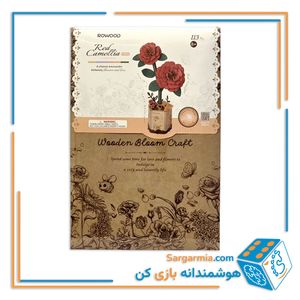 پازل ۳ بعدی گل کاملیا قرمز کد TW031