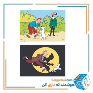 مینی پازل شیشه ای دوطرفه طرح تن تن کد AN101