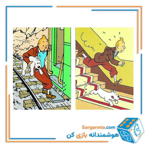 مینی پازل شیشه ای دوطرفه طرح تن تن کد AN105