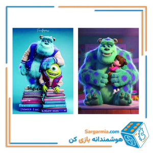مینی پازل شیشه ای دوطرفه طرح سالیوان و مایک و بو کد AN108