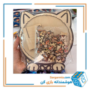 مینی پازل چوبی طرح گربه