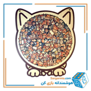 مینی پازل چوبی طرح گربه