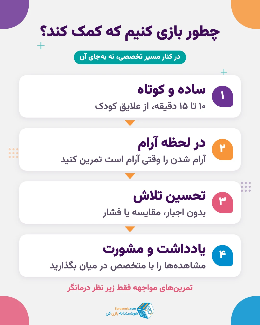 چطور با کودک مضطرب بازی کنیم؛ مراحل بازی آرامسازی