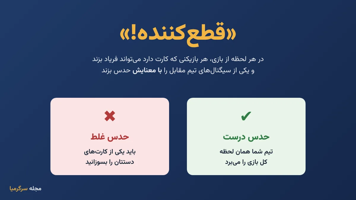 قانون قطعکننده در بازی دموکراسی؛ حدس درست یعنی برد و حدس غلط یعنی سوزاندن یک کارت