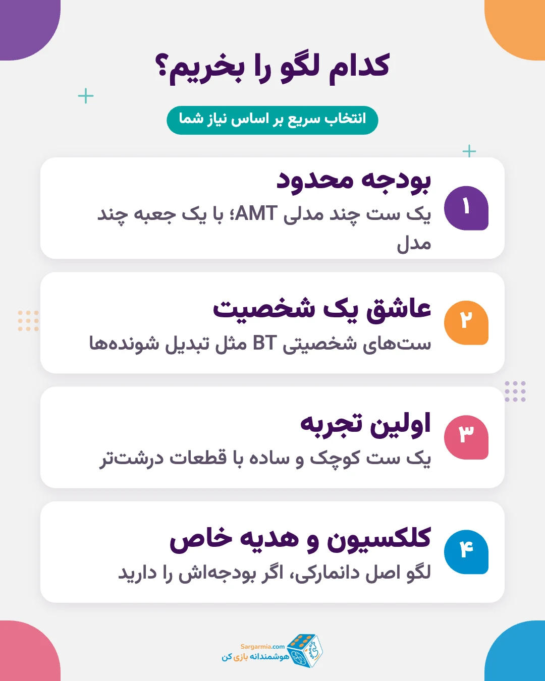 راهنمای انتخاب لگو بر اساس بودجه، علاقه کودک و کلکسیون