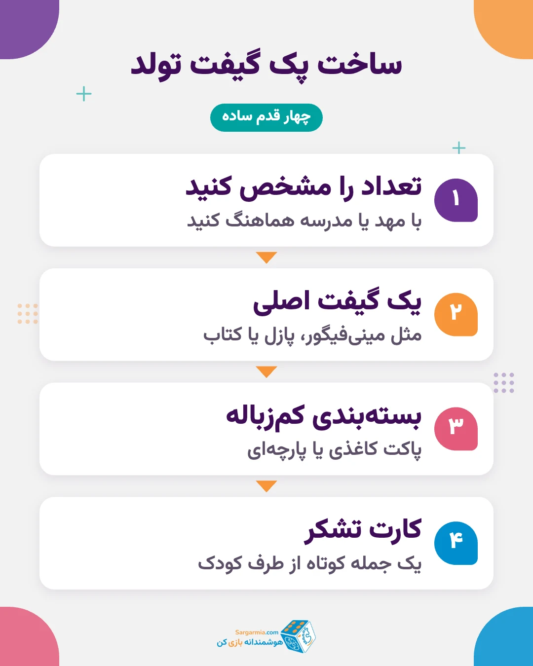ساخت پک گیفت تولد کودک در چهار قدم